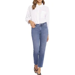 Stella Distressed Denim Tapered Leg Jeans