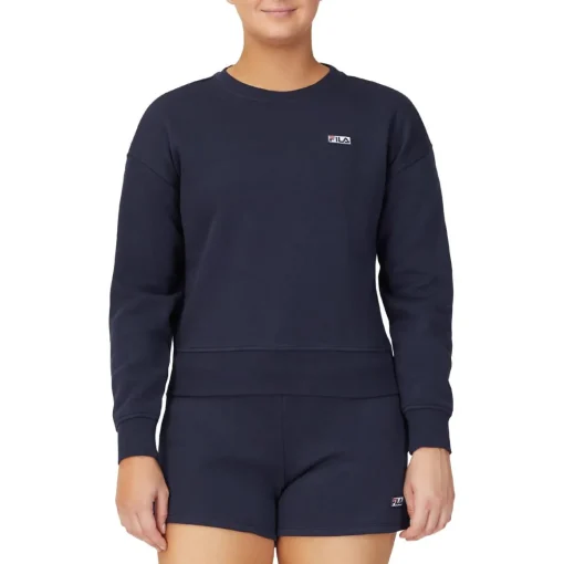 Stina Fleece Lined Crewneck Athletic Pullover Sweatshirt