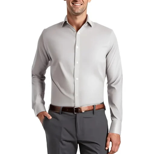 Stretch Cotton Button-Down Shirt