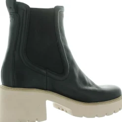 Stretch Leather Chelsea Boots