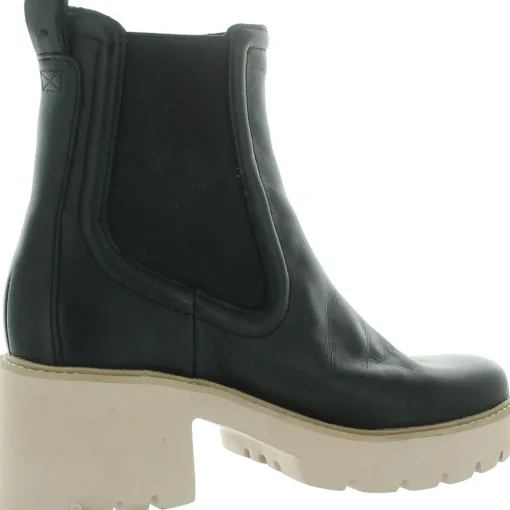 Stretch Leather Chelsea Boots