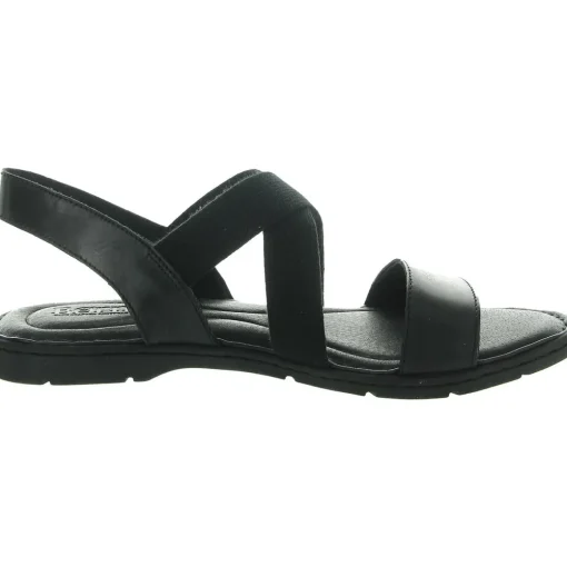 Stretch Leather Flatform Sandals