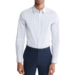 Striped Cotton Button-Down Shirt