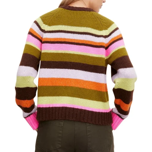 Striped Knit Crewneck Sweater