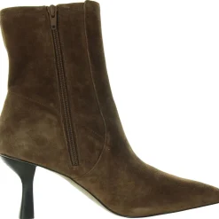Suede Almond Toe Ankle Boots