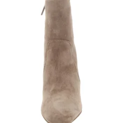 Suede Almond Toe Ankle Boots
