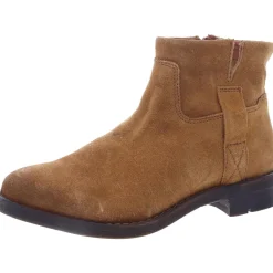 Suede Block Heel Ankle Boots
