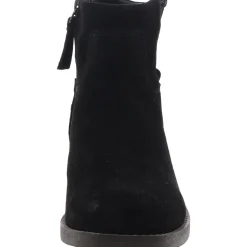 Suede Block Heel Ankle Boots