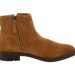 Suede Block Heel Ankle Boots