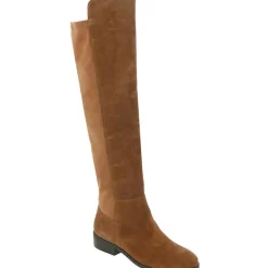 Suede Slouchy Almond Toe Over the Knee Boots