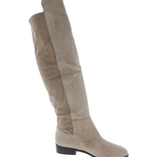 Suede Slouchy Almond Toe Over the Knee Boots