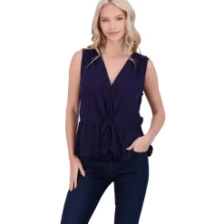 Surplice Ruched Peplum Top
