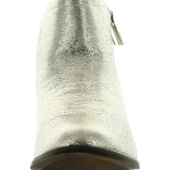 Tabara Metallic Double Zipper Ankle Boots