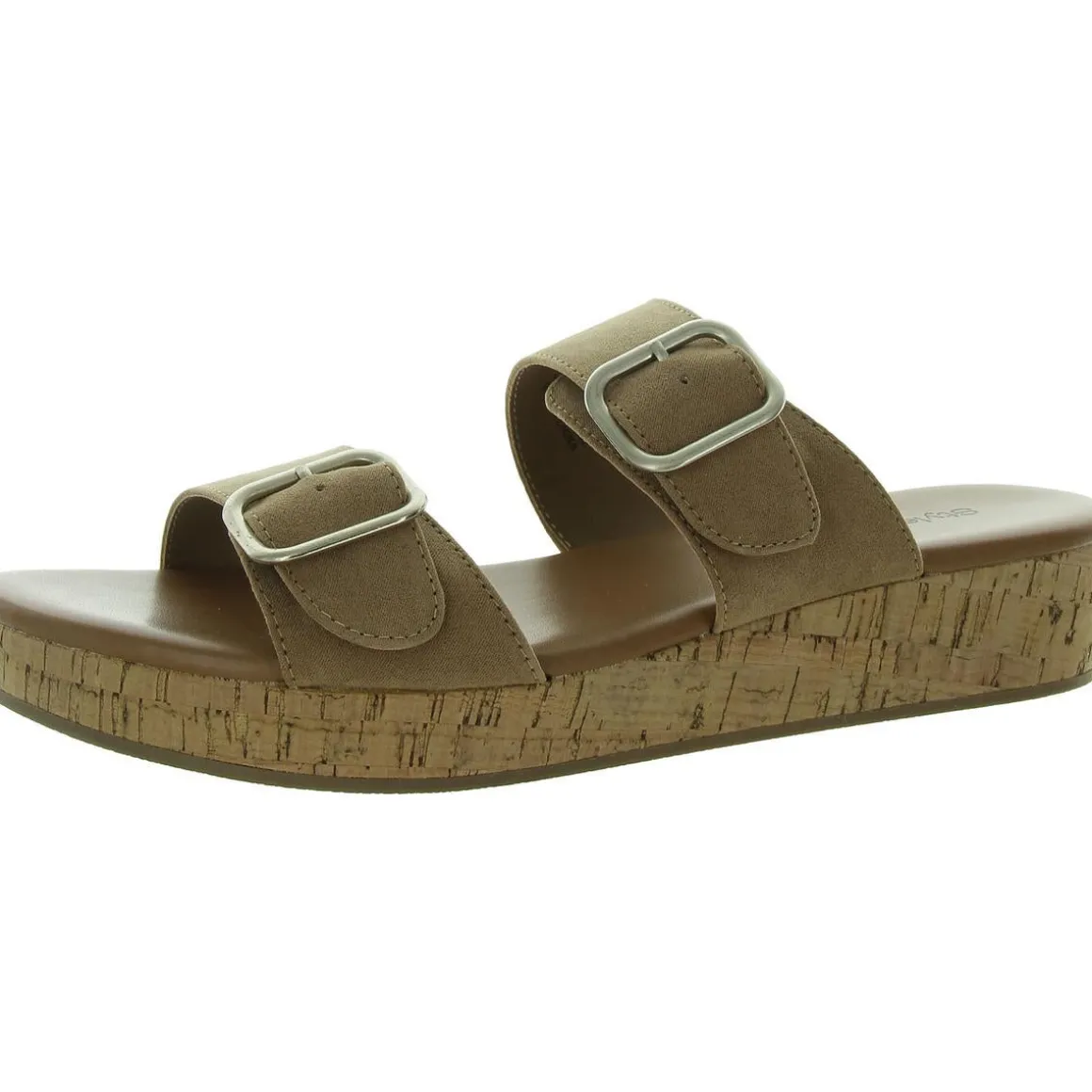 Temppestt Open Toe Double Buckl Slide Sandals