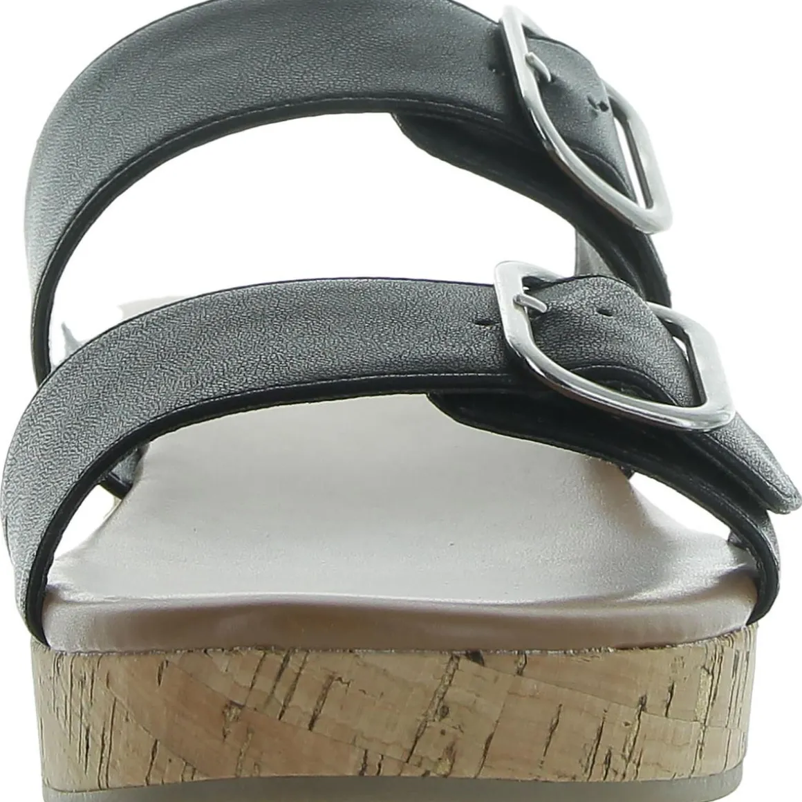 Temppestt Open Toe Double Buckl Slide Sandals