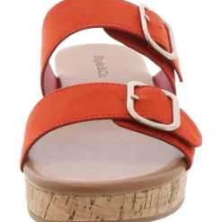 Temppestt Open Toe Double Buckl Slide Sandals