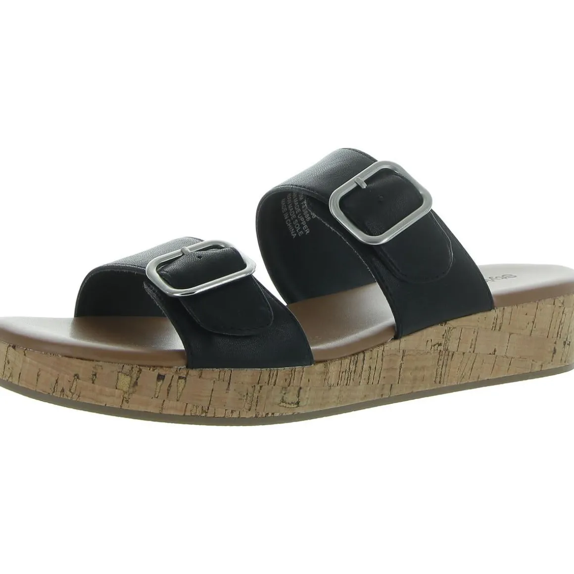 Temppestt Open Toe Double Buckl Slide Sandals