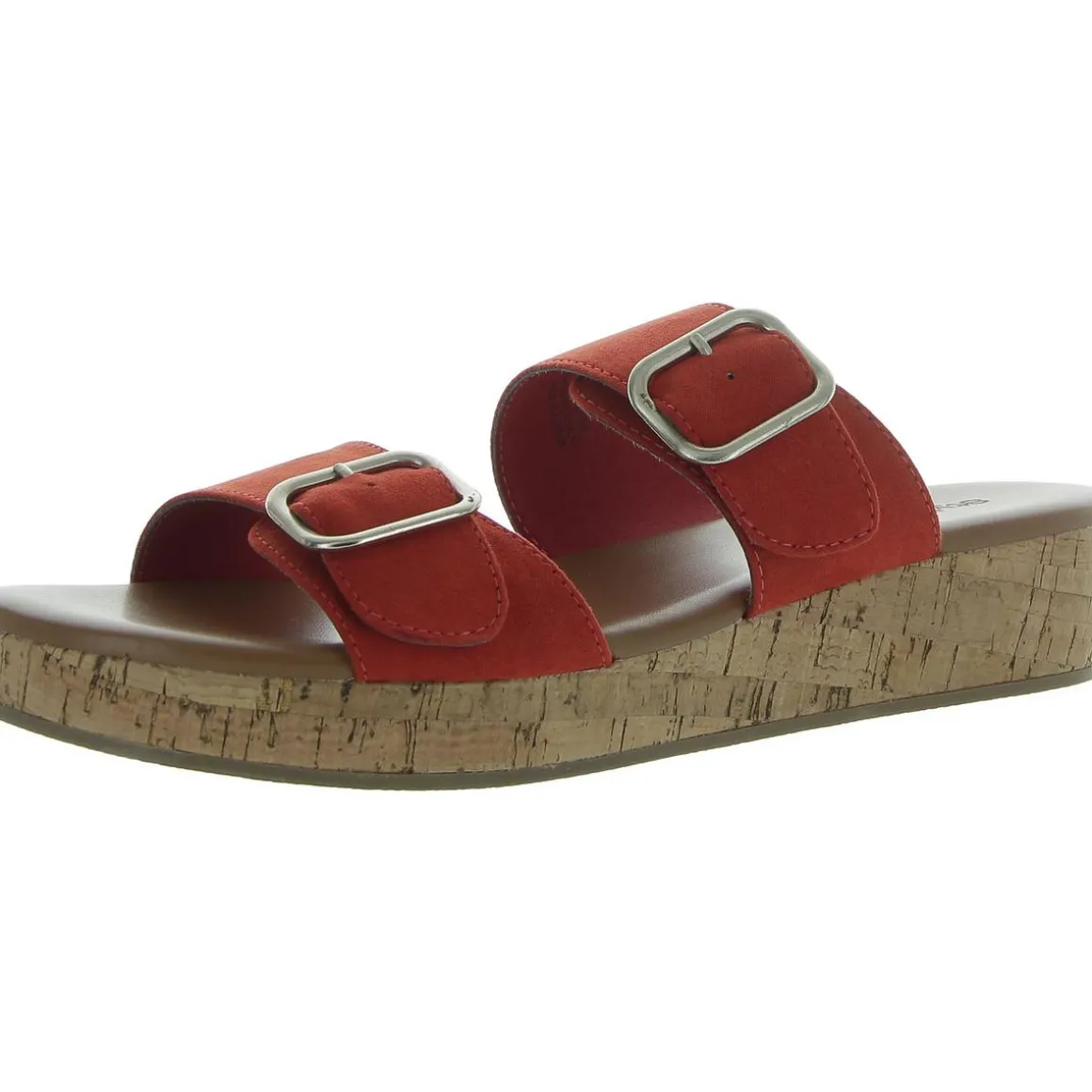 Temppestt Open Toe Double Buckl Slide Sandals