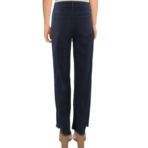 Teresa Frayed Hem Denim Wide Leg Jeans