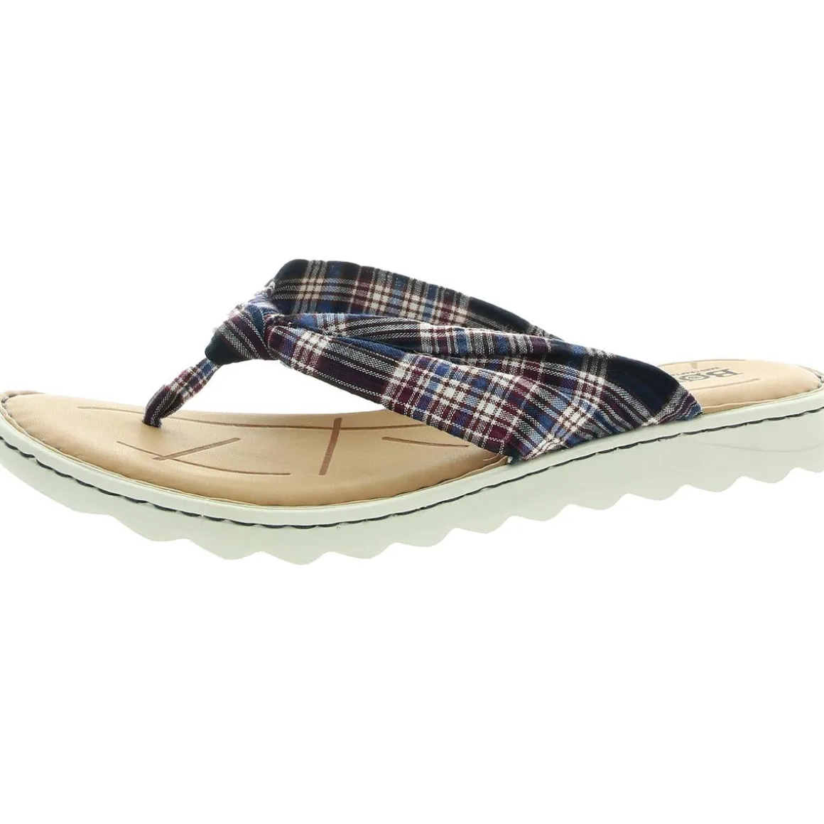 Tide Leather Thong Flat Sandals