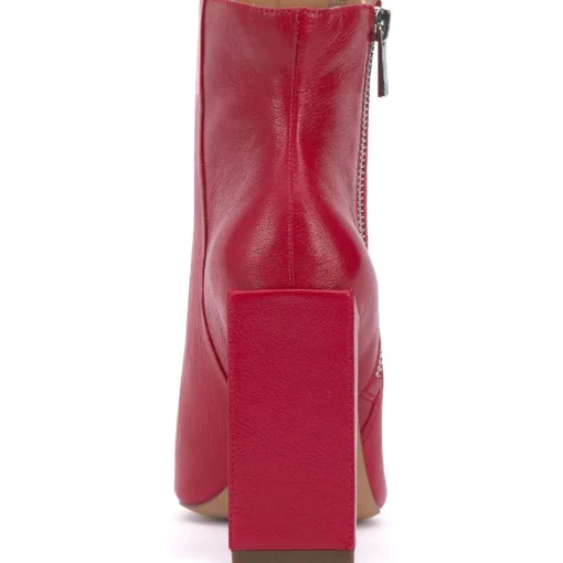 Timea Zipper Heels Ankle Boots