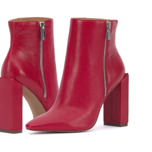 Timea Zipper Heels Ankle Boots