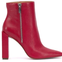 Timea Zipper Heels Ankle Boots