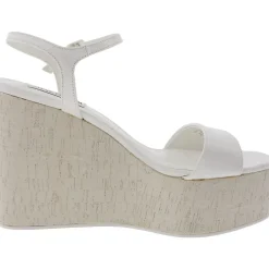 Timeout Textured Patent Wedge Sandals