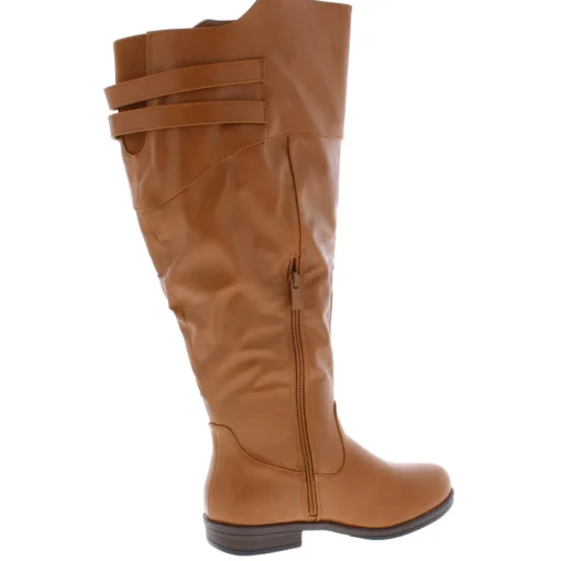 Tori Faux Leather Wide Calf Knee-High Boots