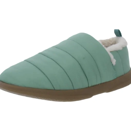 Tranquil Nylon Faux Fur Lined Loafer Slippers
