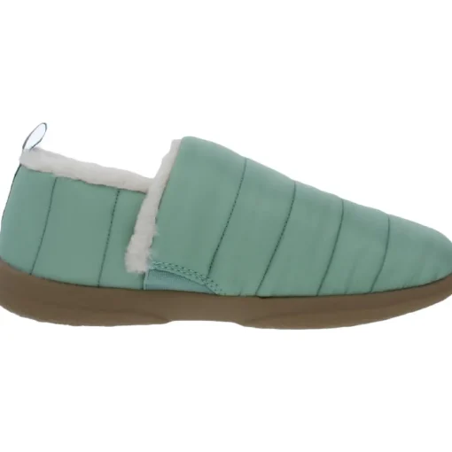 Tranquil Nylon Faux Fur Lined Loafer Slippers