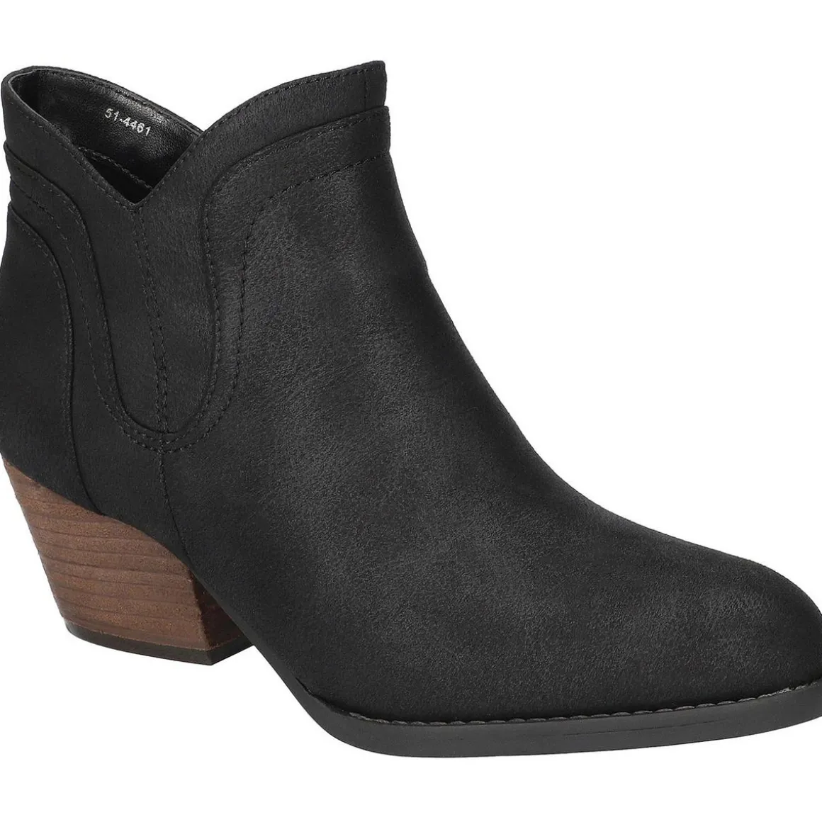 Trust Block Heel Faux Leather Ankle Boots