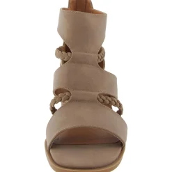 Tulina Faux Leat Zipper Block Heel