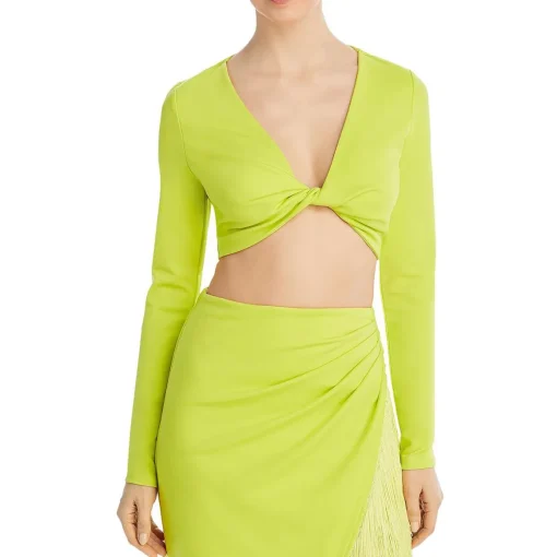 Twist Front Long Sleeve Cropped