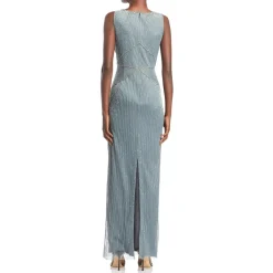 V Neck Beaded Evening Dress