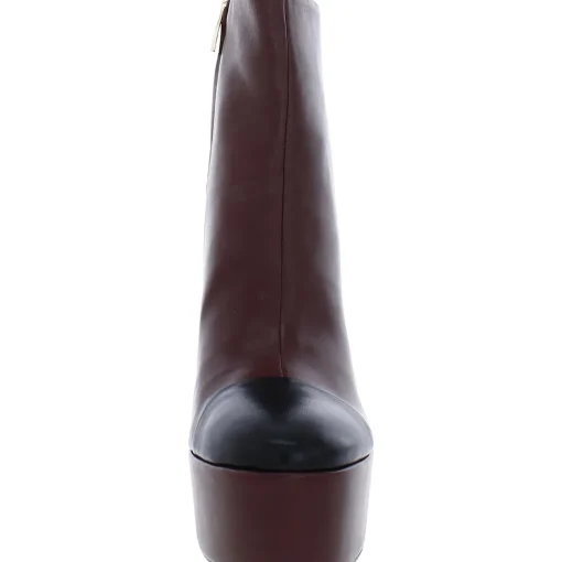 Valeria Leather Platforms Booties