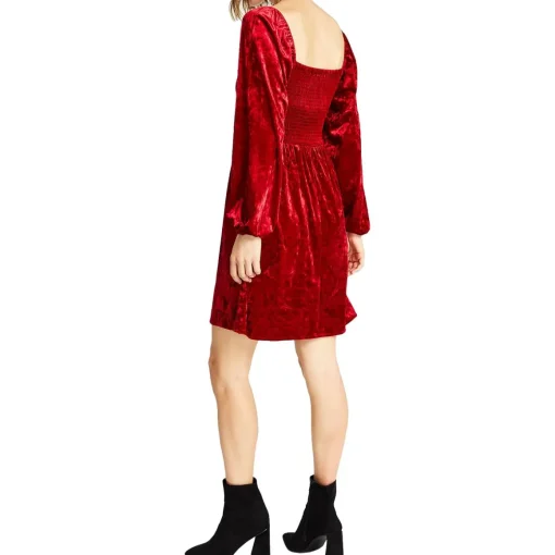 Velvet Mini Fit & Flare Dress