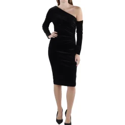Velvet One Shoulder Cocktail And Party Dress