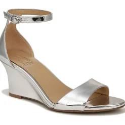 Vera Solid Ankle Strap Wedge Sandals