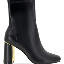Vianna Faux Leather Round Toe Booties
