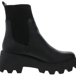 Villa Faux Leather Block Heel Mid-Calf Boots