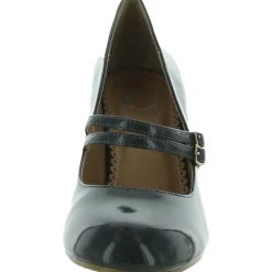 Wendy Patent Round Toe Pumps