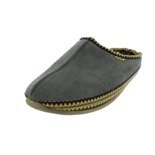 Wherever Faux Suede Knit Trim Mule Slippers