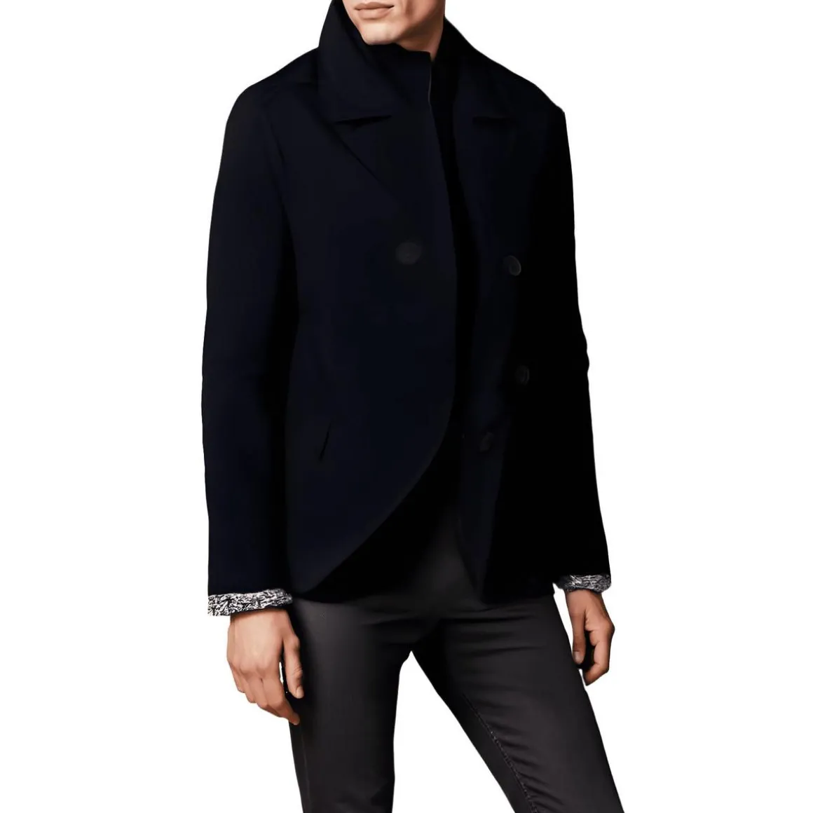Wool Blend Cold Weather Pea Coat