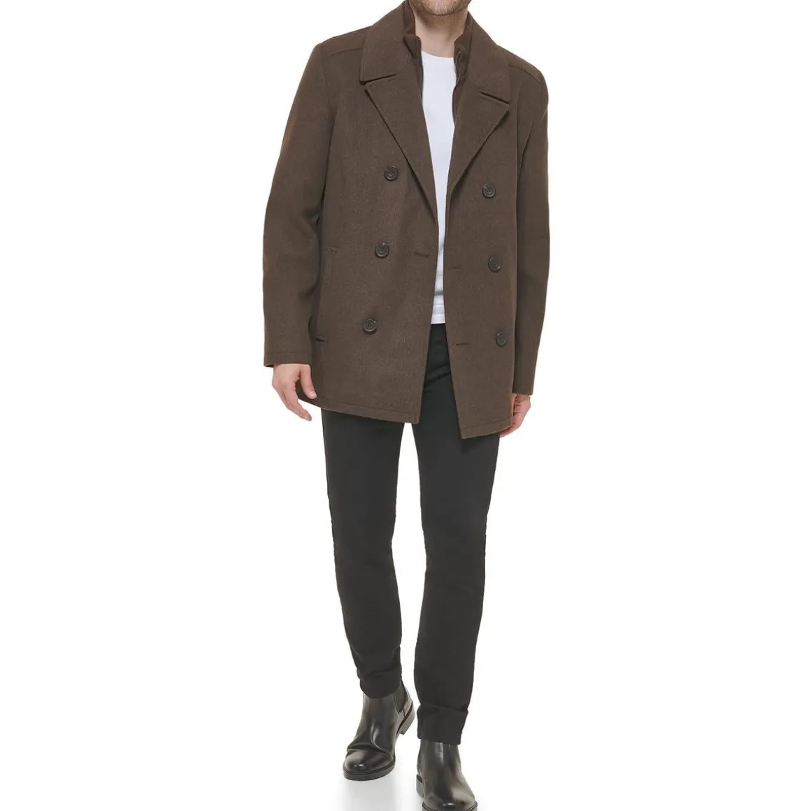 Wool Blend Cold Weather Pea Coat