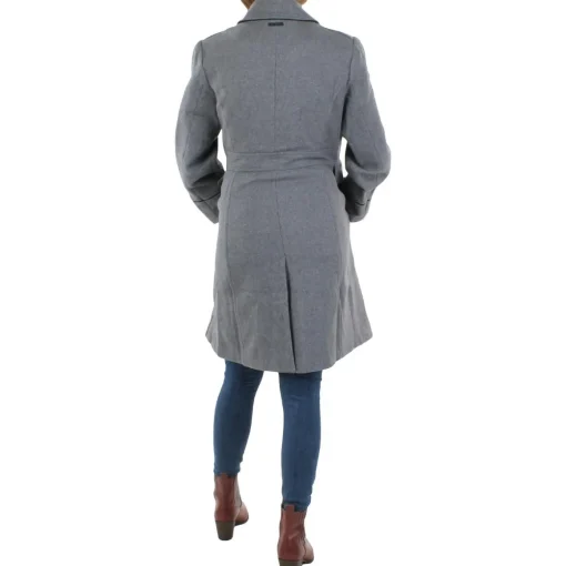 Wool Blend Double Breasted Wool Coat