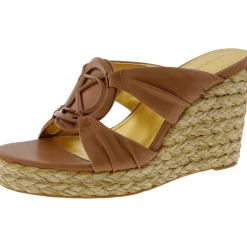 Yanelli Logo Faux Leather Espadrilles