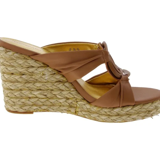 Yanelli Logo Faux Leather Espadrilles