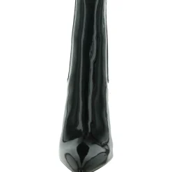 YSL Logo Pointed Toe Ankle Boots