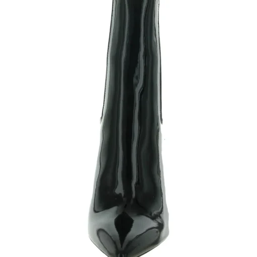 YSL Logo Pointed Toe Ankle Boots